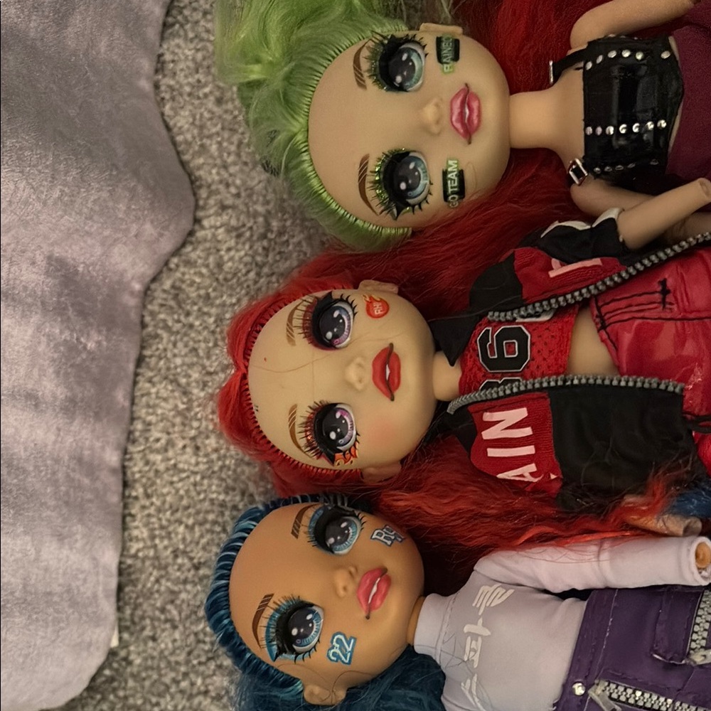 Rainbow High Fashion Cheerleader Dolls Set - Ruby, Skylar, & Jade